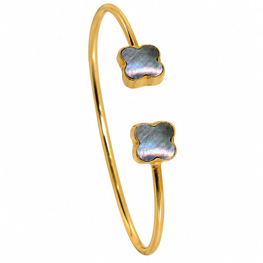 Black Mother Of Pearl Cuff Bangle Bracelet BM-1004 TB01022