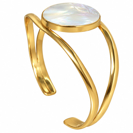 Mother Of Pearl Cuff Bangle Bracelet BM-1013 TB01062