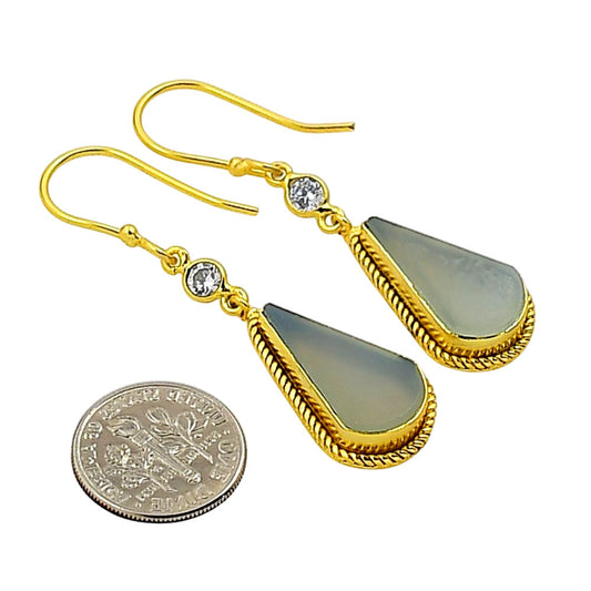 Aqua Chalcedony Earrings EM-1055 TE01032