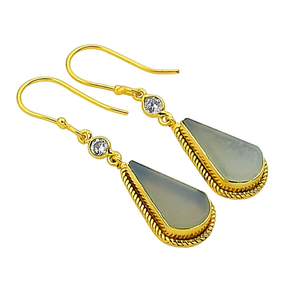 Aqua Chalcedony Earrings EM-1055 TE01032