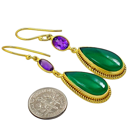 Green Onyx Earrings EM-1055 TE01040