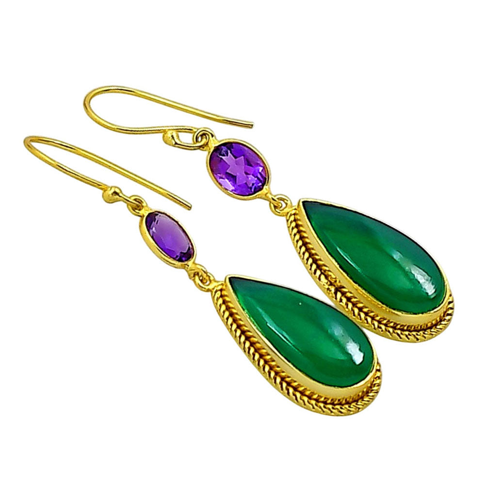 Green Onyx Earrings EM-1055 TE01040