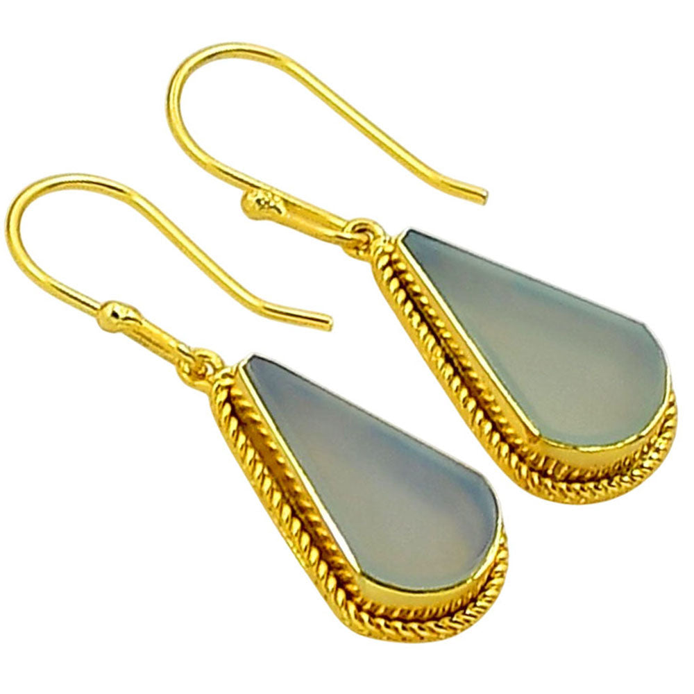 Aqua Chalcedony Earrings EM-1055 TE01054