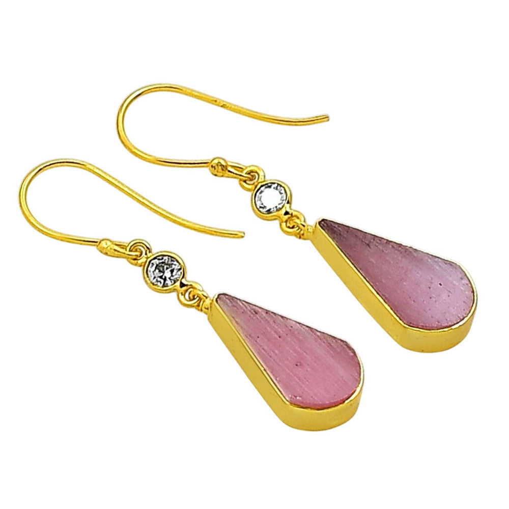 Pink Selenite Earrings EM-1002 TE01063