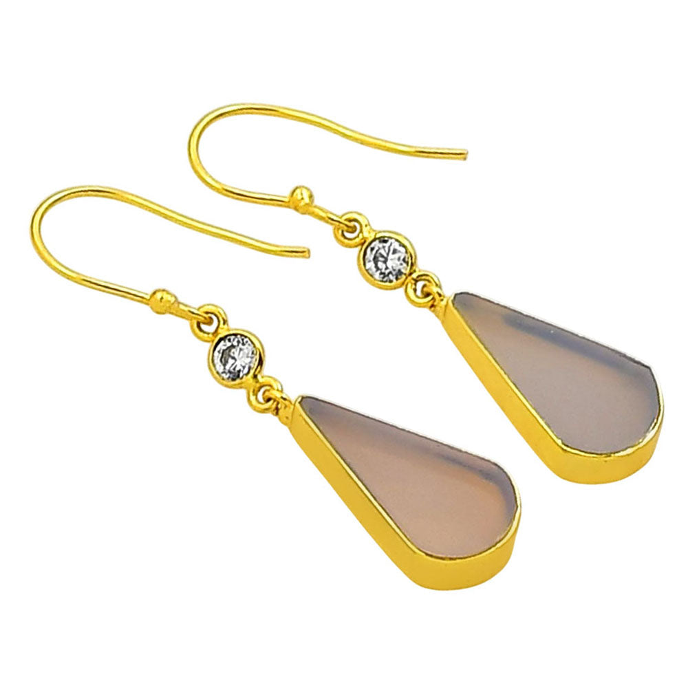 Aqua Chalcedony Earrings EM-1002 TE01065