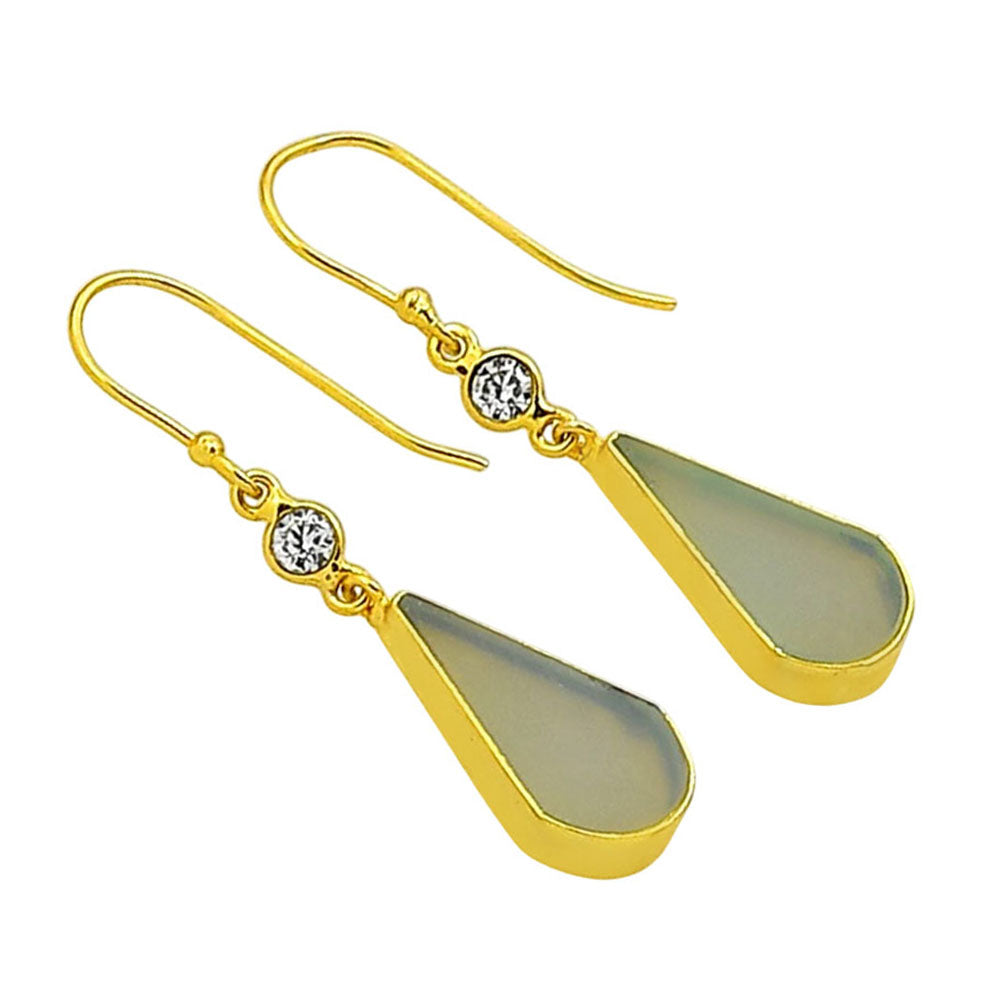 Aqua Chalcedony Earrings EM-1002 TE01067
