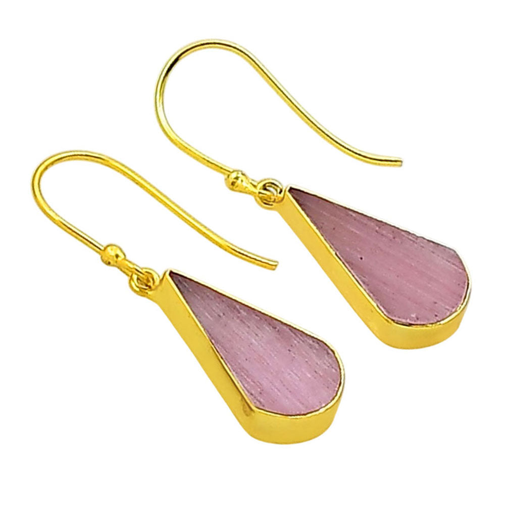 Pink Selenite Earrings EM-1001 TE01075