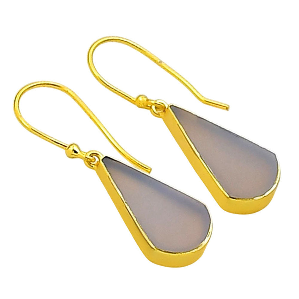 Aqua Chalcedony Earrings EM-1001 TE01077