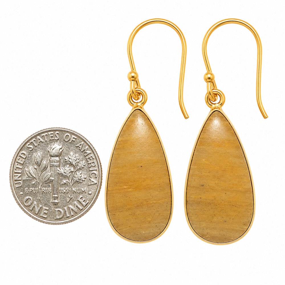 Honey Aragonite Earrings EM-1001 TE01102