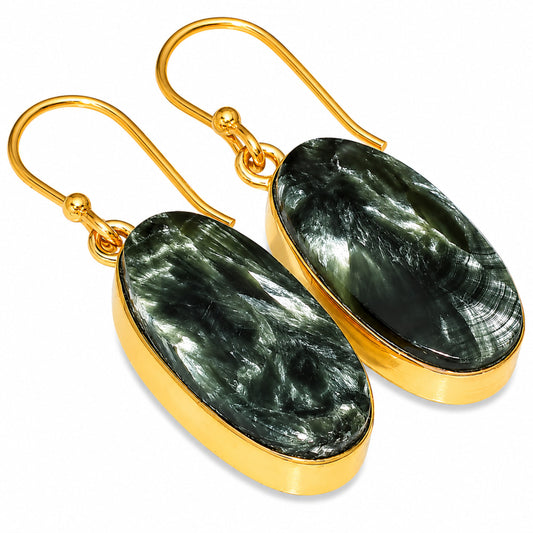 Russian Seraphinite Earrings EM-1001 TE01103