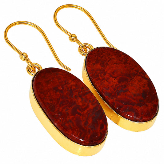 Red Moss Agate Earrings EM-1001 TE01119