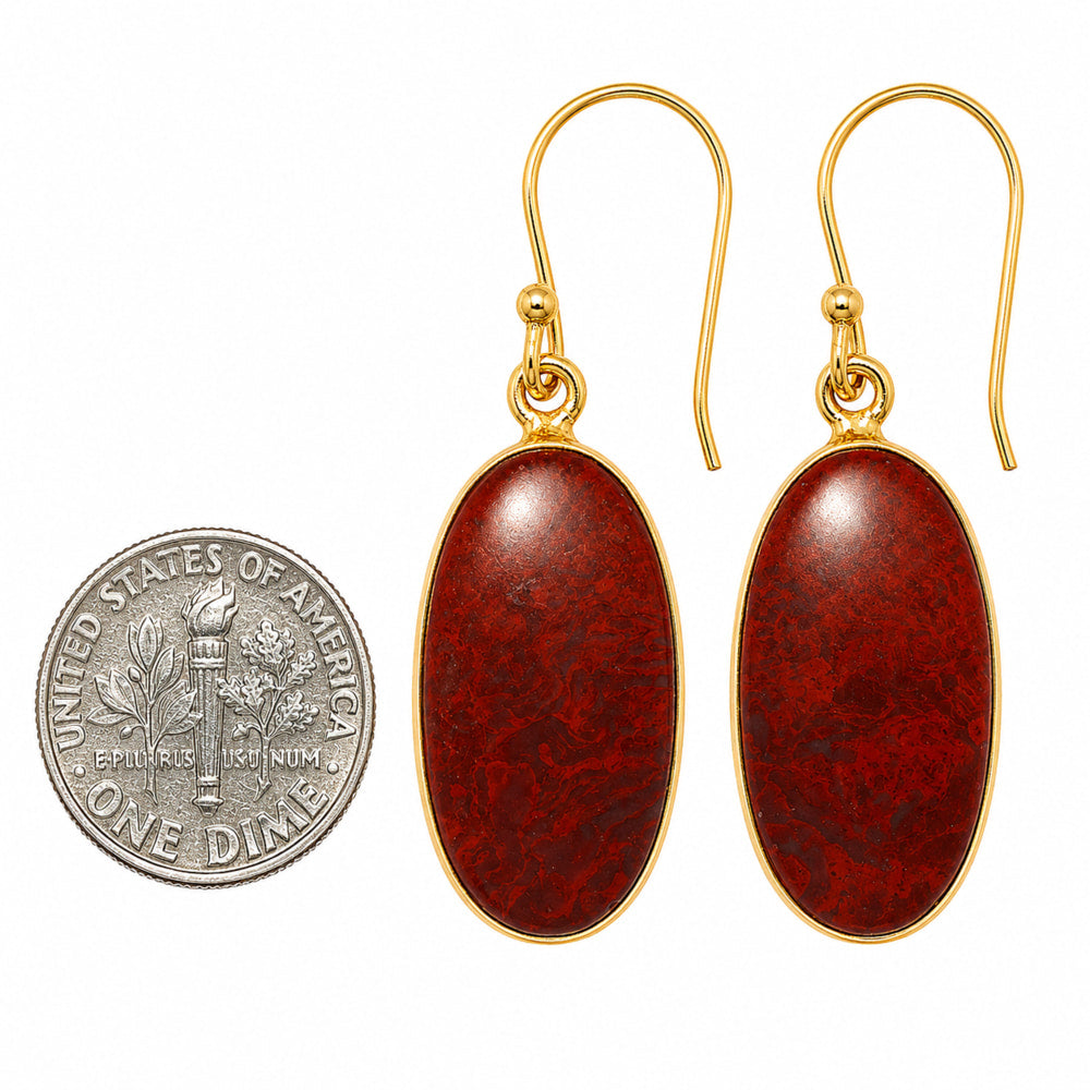 Red Moss Agate Earrings EM-1001 TE01119