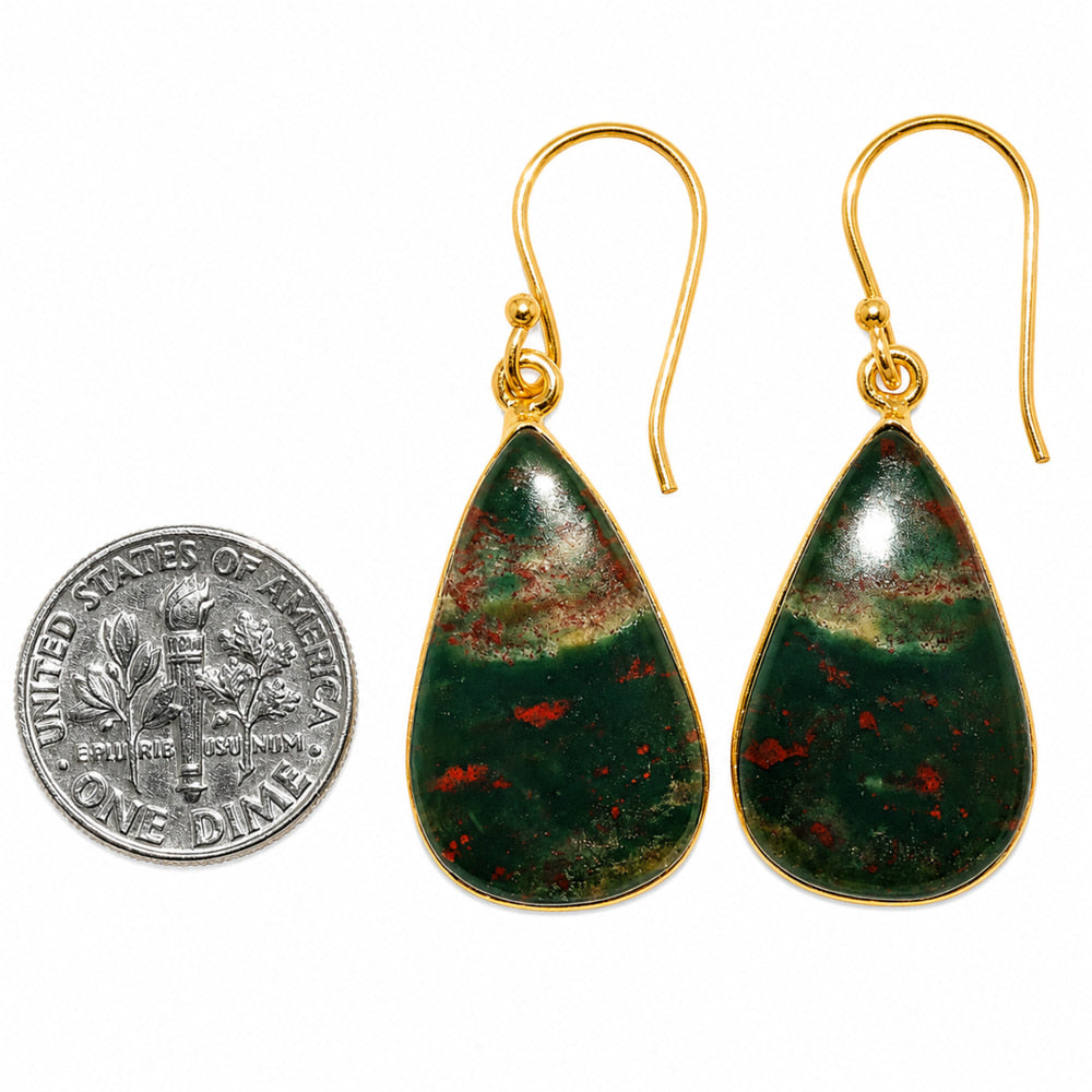 Blood Stone Earrings EM-1001 TE01141