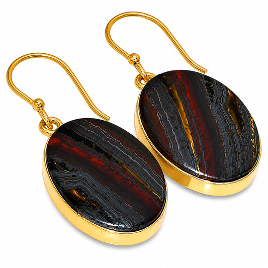 Iron Tiger Eye Earrings EM-1001 TE01143
