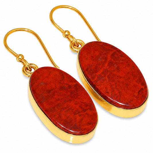 Red Moss Agate Earrings EM-1001 TE01150
