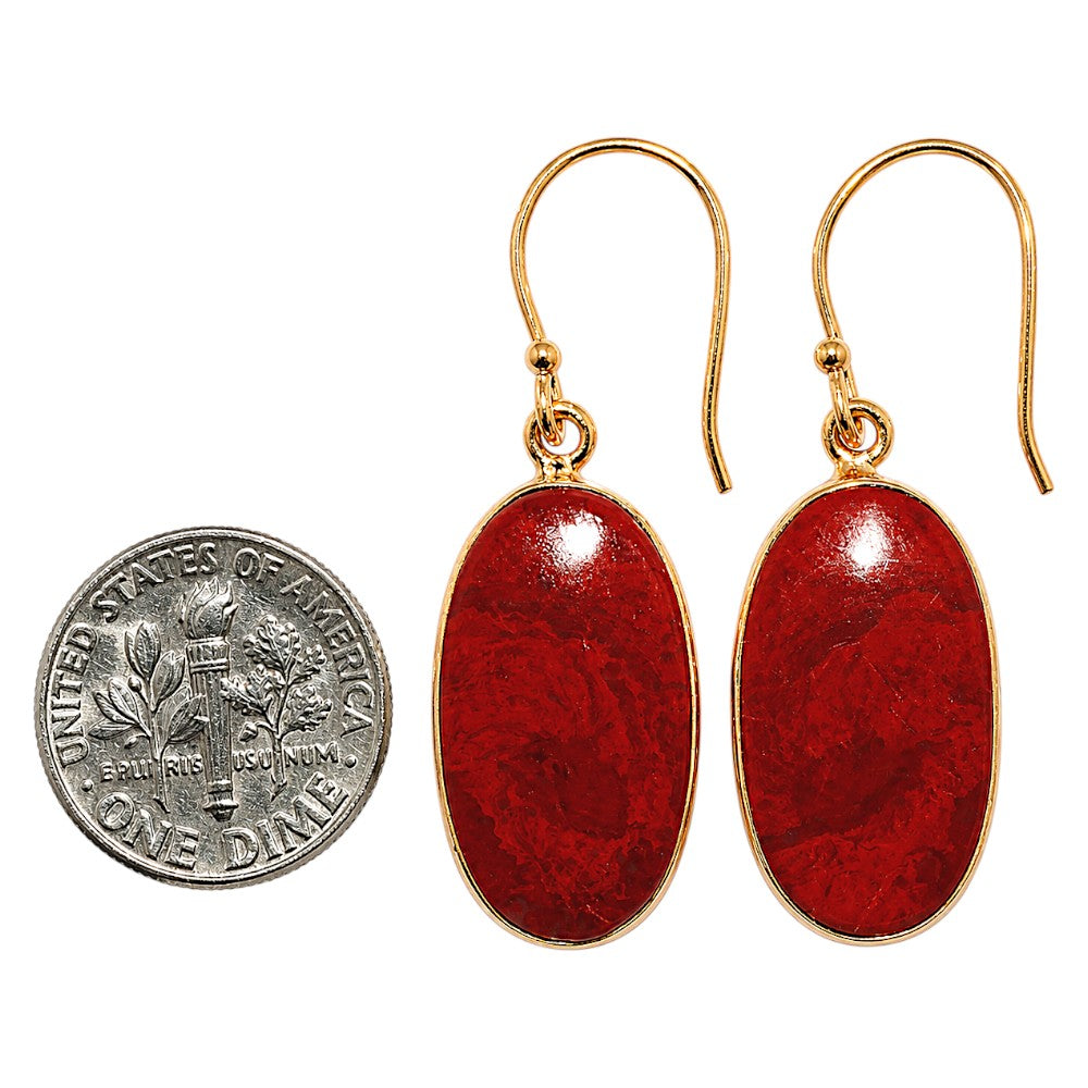 Red Moss Agate Earrings EM-1001 TE01177