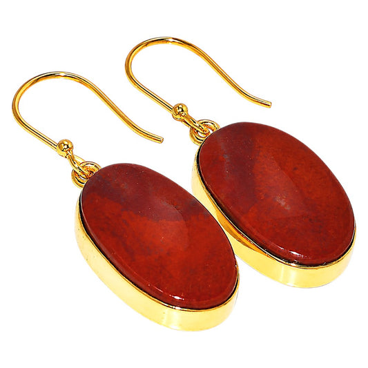 Red Moss Agate Earrings EM-1001 TE01178