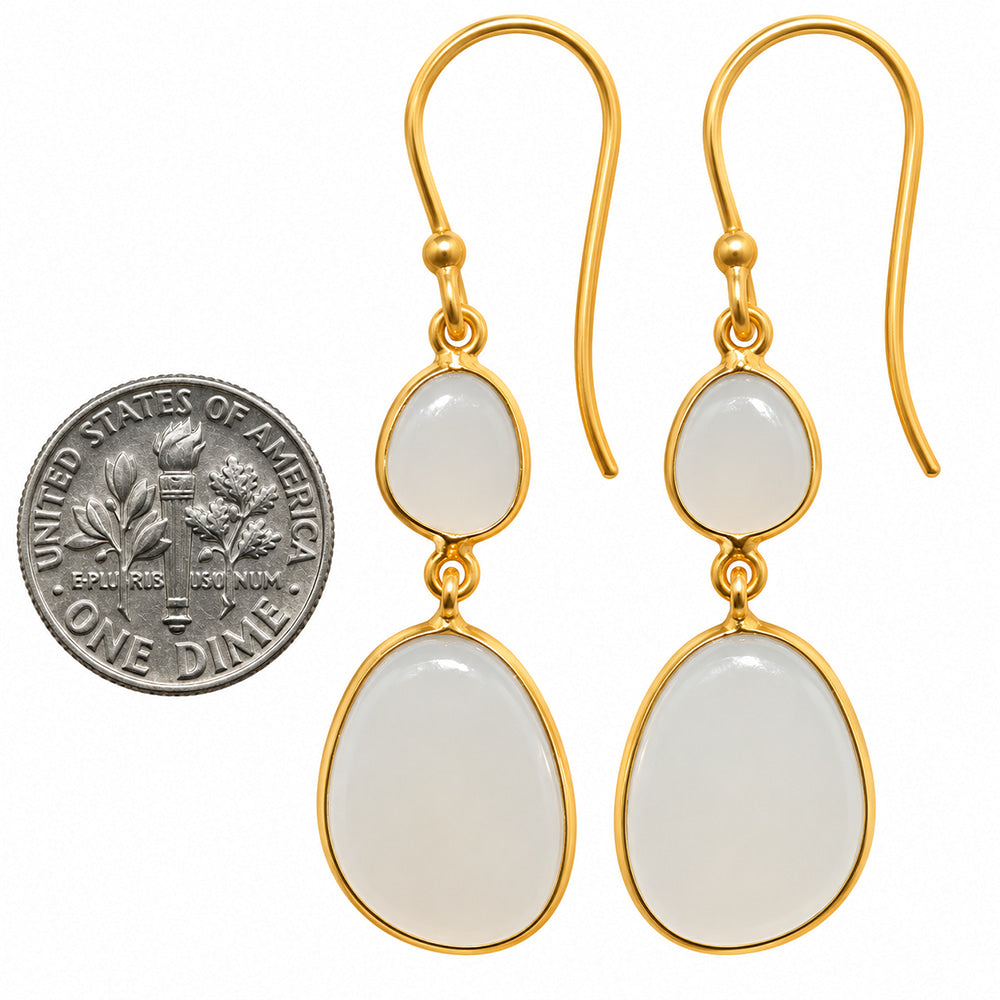 Milky Chalcedony Earrings EM-1002 TE01234