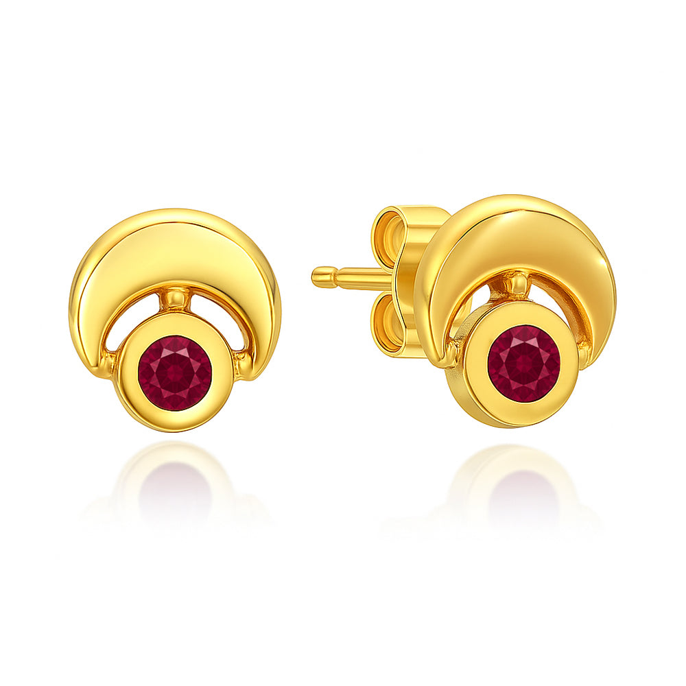 18K Gold Over Brass Gemstone Chain Drop Earrings for Women, Elegant TGE1050 EM-1303