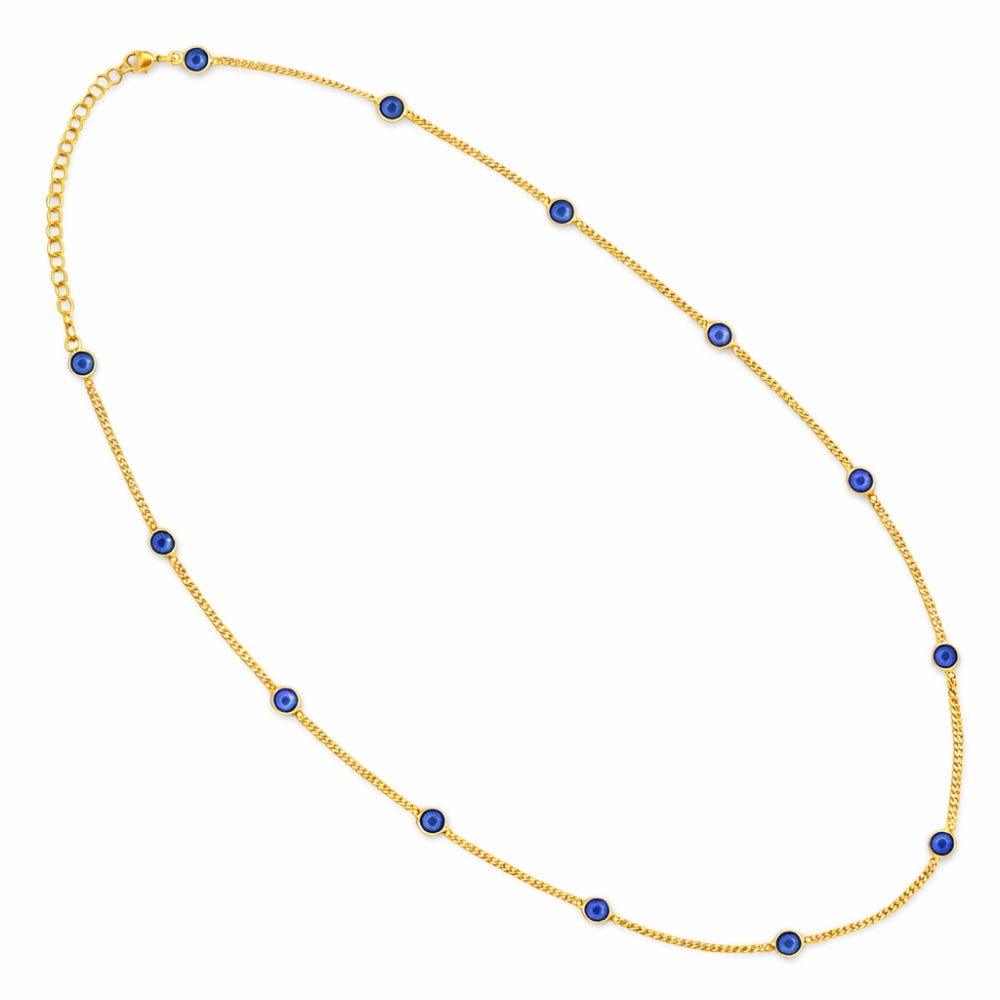 Elegant Stone 18K Gold Plated Chain Necklace for Daily & Party Wear TGN1019
