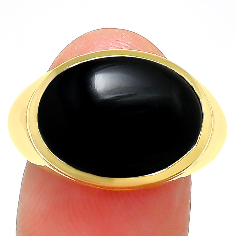 18K Gold Plated Brass Oval Gemstone Statement Ring Jewelry Elegant Style TGR1003 RM-1115