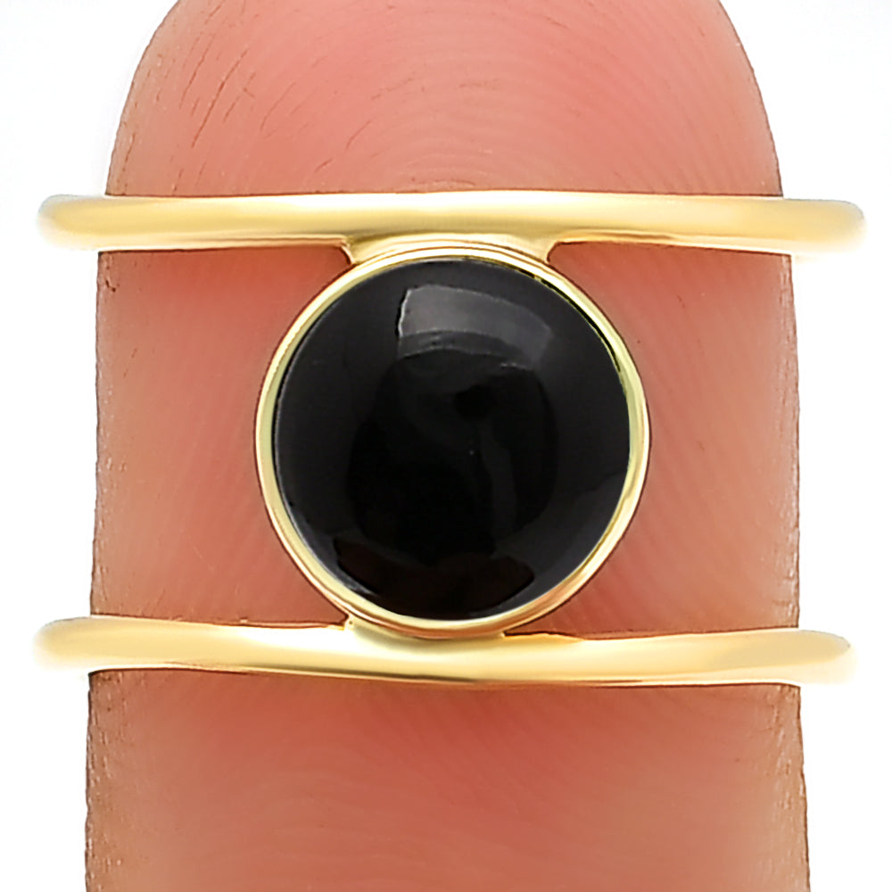 18K Gold Plated Round Gemstone Double Band Ring Jewelry for Women TGR1010 RM1742