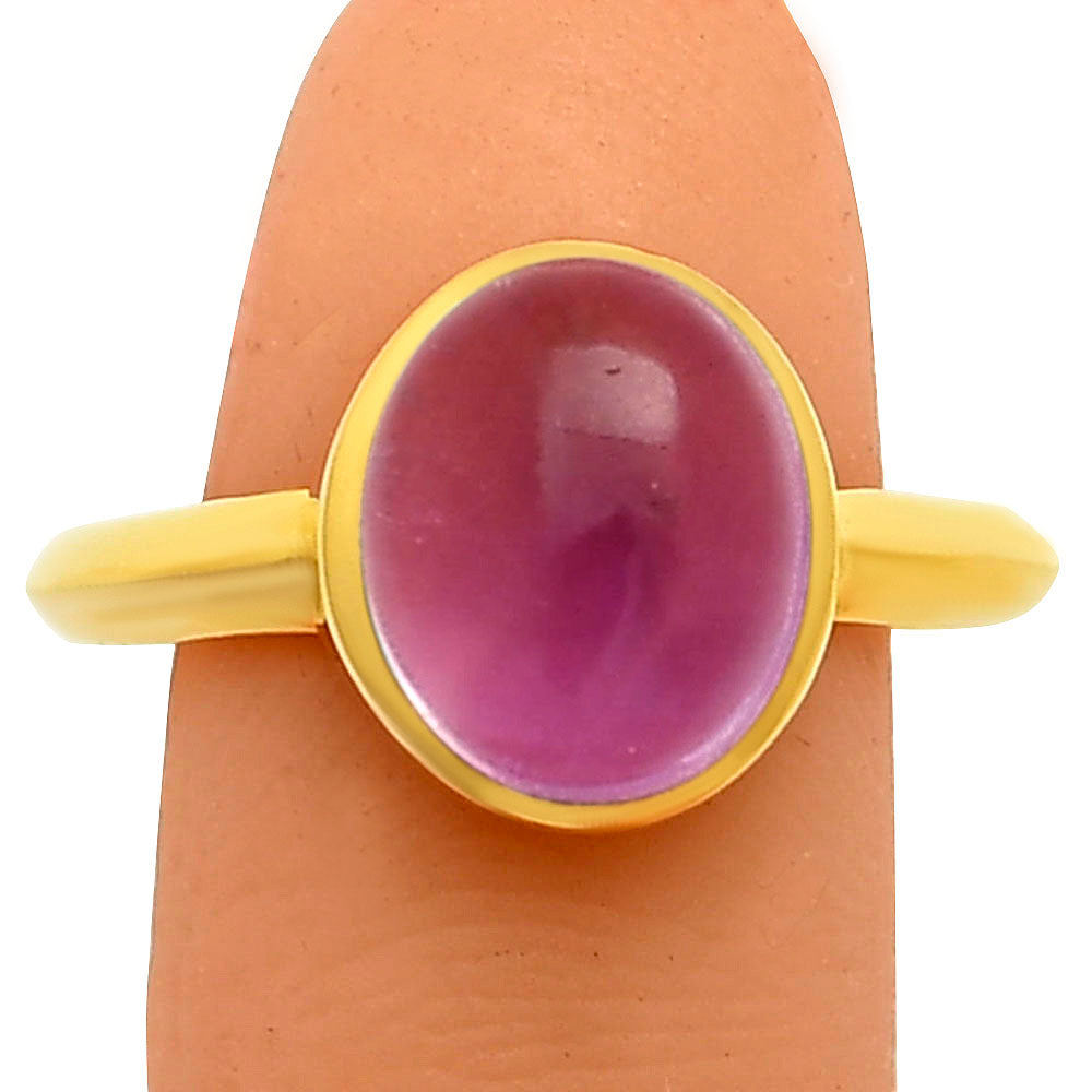 18K Gold Plated Cabochon Birthstone Ring Jewelry – Elegant Minimal TGR1023 RM-1004