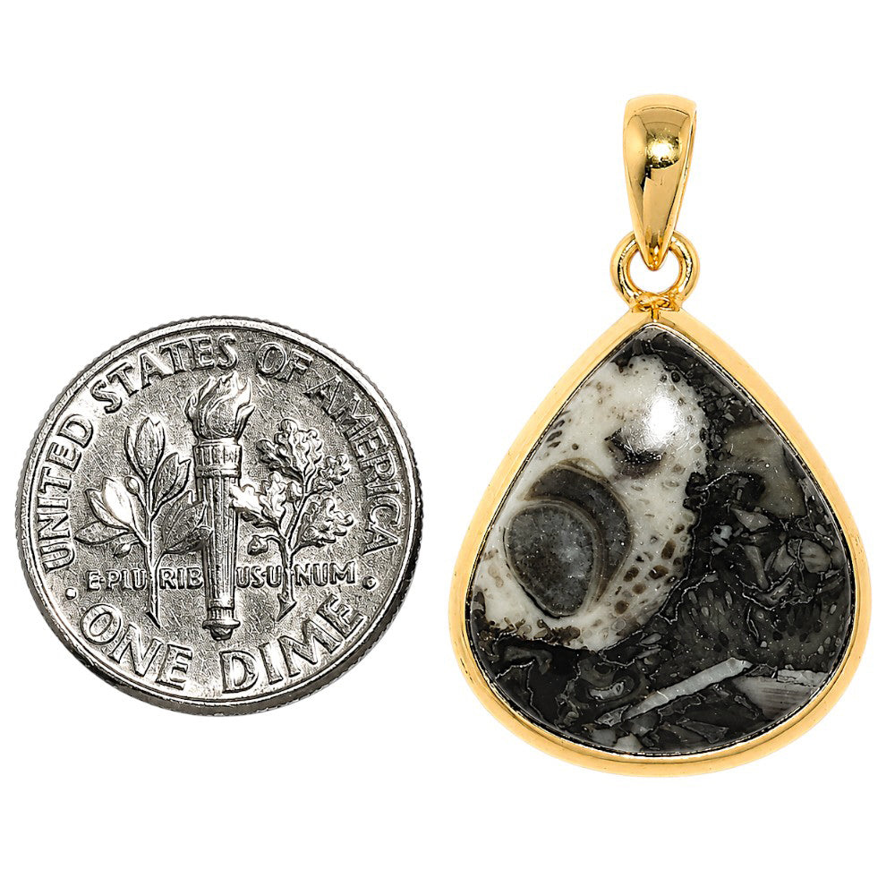 Mexican Cabbing Fossil Pendant PM-1002 TP01037