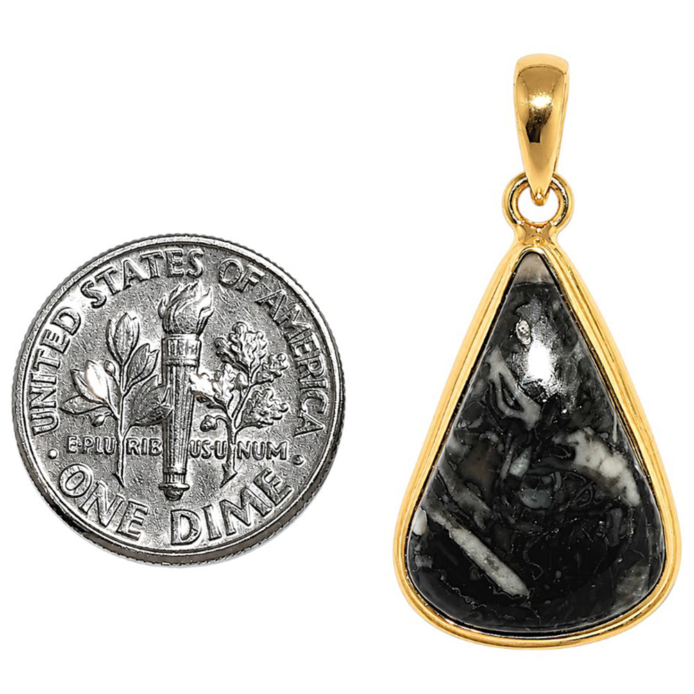 Mexican Cabbing Fossil Pendant PM-1124 TP01075