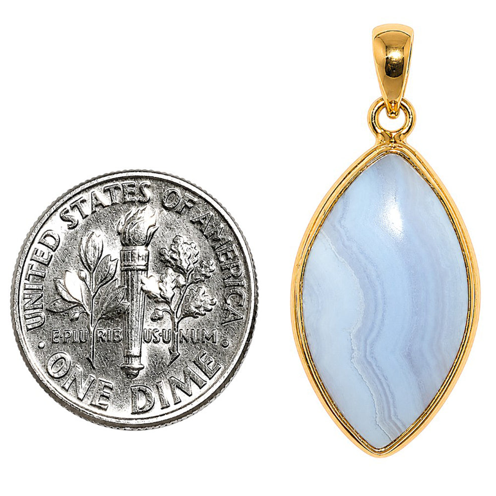Blue Lace Agate Pendant PM-1124 TP01105