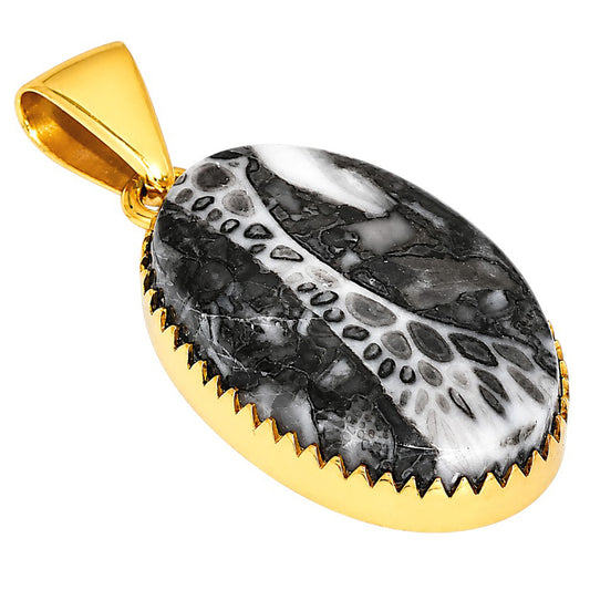 Mexican Cabbing Fossil Pendant PM-1325 TP01135