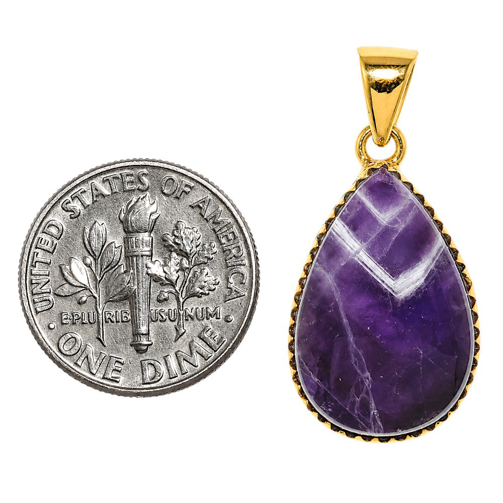 Chevron Amethyst Pendant PM-1325 TP01141