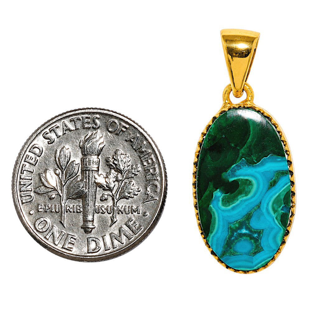 Azurite In Malachite Pendant PM-1325 TP01159