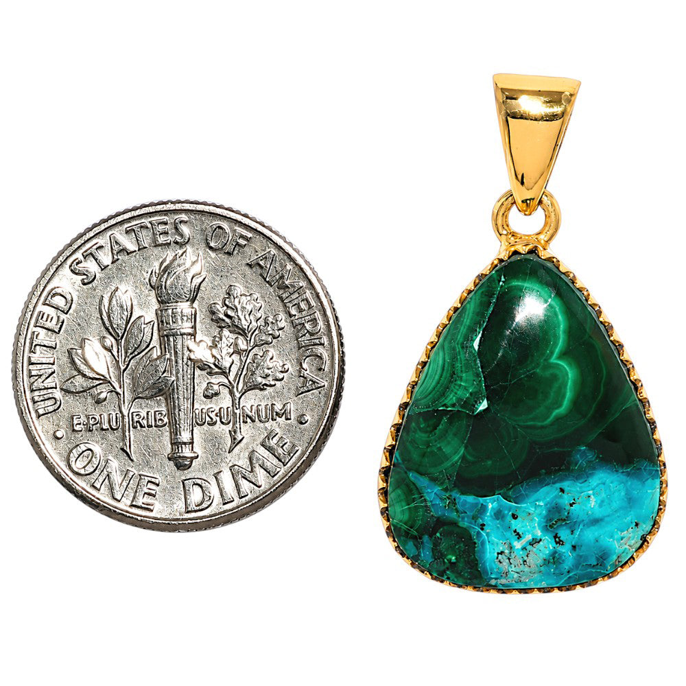 Azurite In Malachite Pendant PM-1325 TP01160