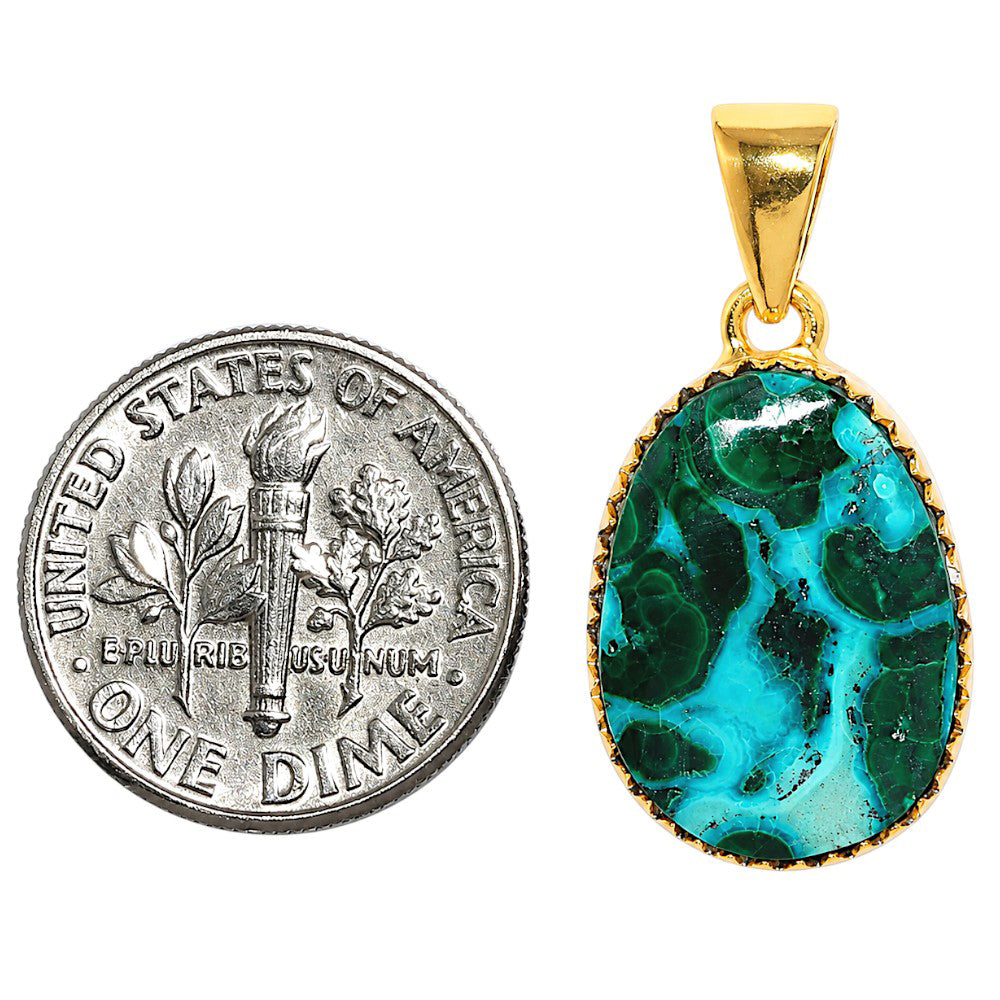 Azurite In Malachite Pendant PM-1325 TP01161