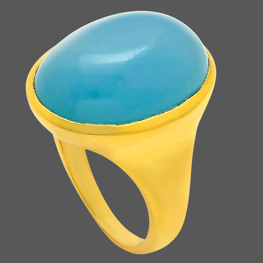 Blue Chalcedony Ring size-9 RM-1006 TR01134