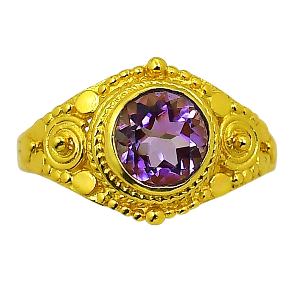 Amethyst Checker Ring size-7 RM-1346 TR01158