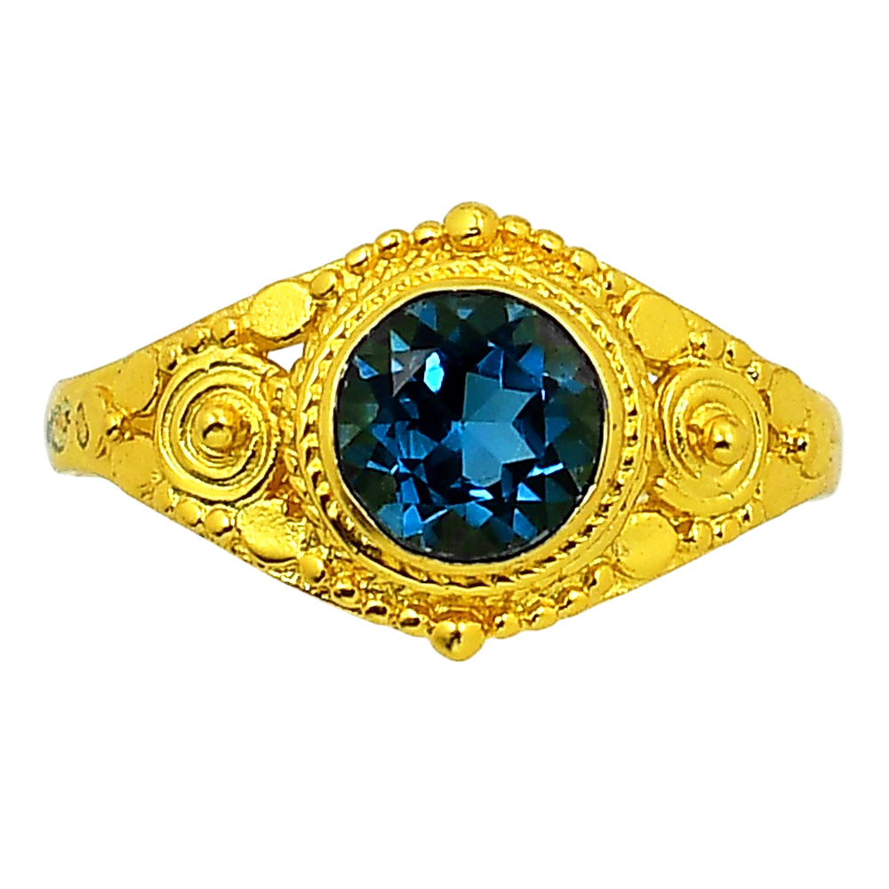 London Blue Topaz Ring size-8 RM-1346 TR01165