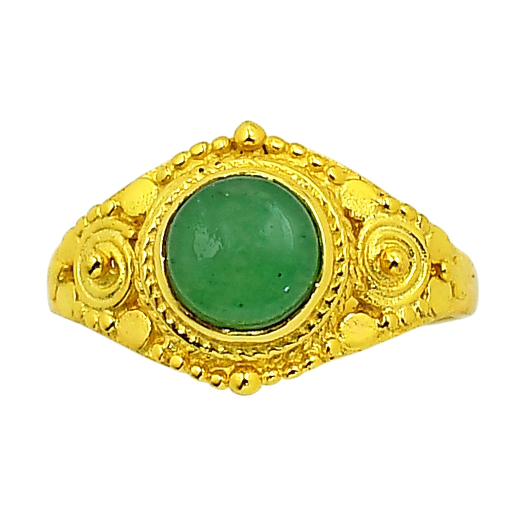 Green Quartz Ring size-9 RM-1346 TR01183
