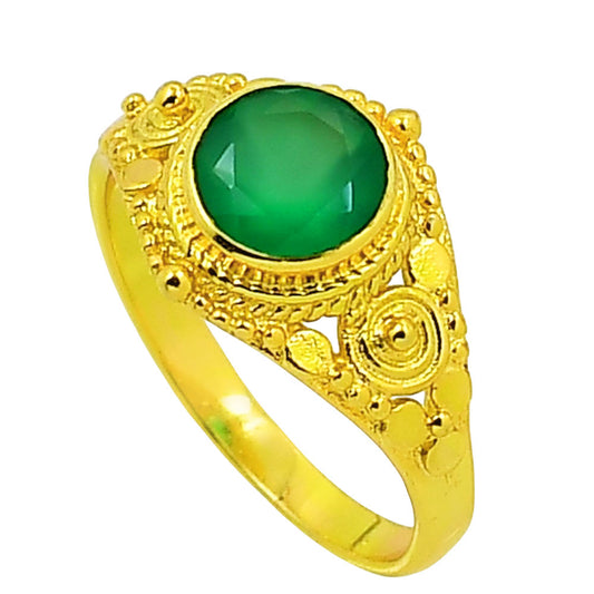 Green Onyx Ring size-8 RM-1346 TR01194