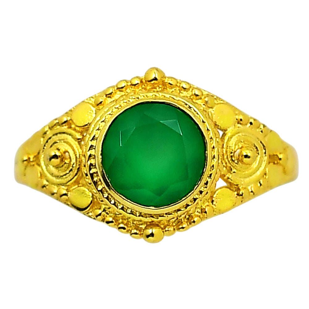 Green Onyx Ring size-8 RM-1346 TR01194