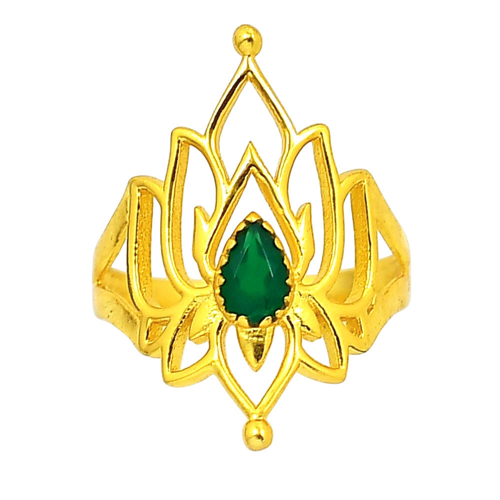 Green Onyx Ring size-6 RM-1526 TR01253