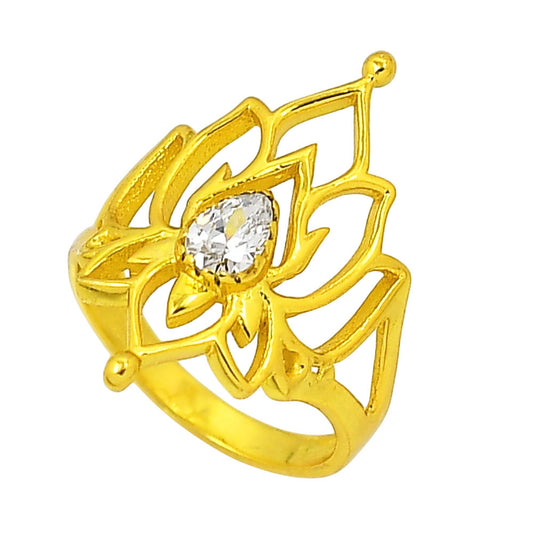 White Zircon Ring size-7 RM-1526 TR01268