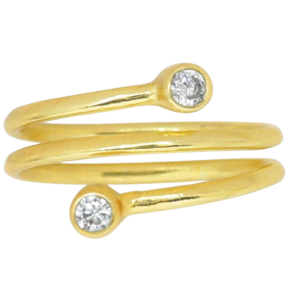 White Zircon Ring size-8 RM-1185 TR01477