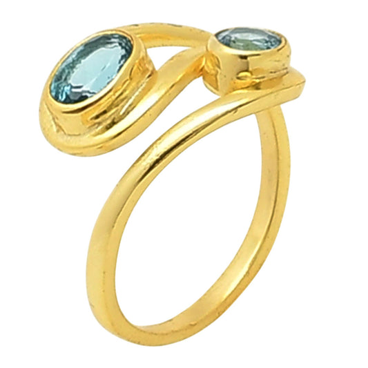 London Blue Topaz Ring size-8 RM-1039 TR01489