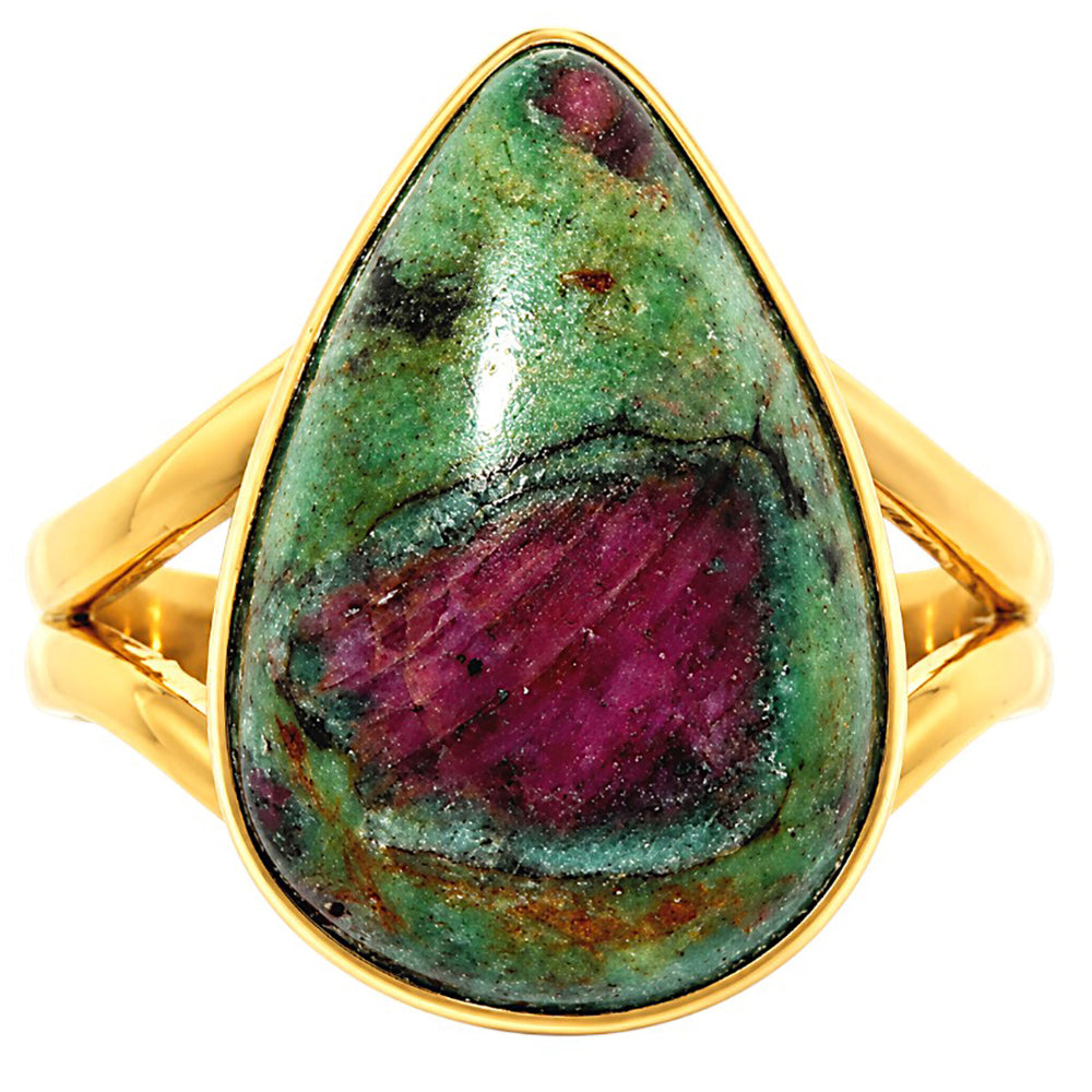 Ruby-Zoisite Ring size-6 RM-1002 TR01512