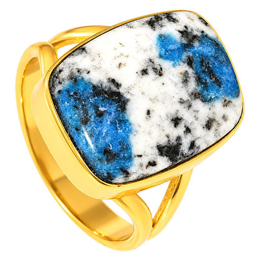 K2 Blue - Azurite In Quartz Ring size-6.5 RM-1002 TR01525