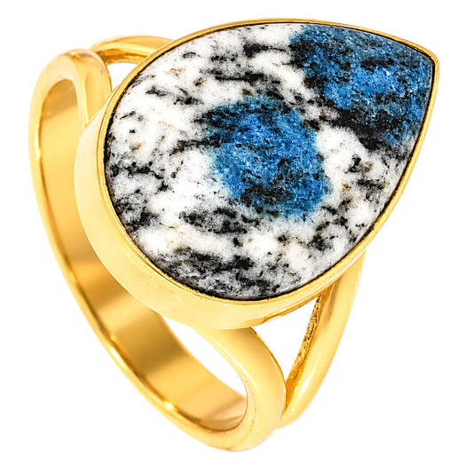 K2 Blue - Azurite In Quartz Ring size-9 RM-1002 TR01531
