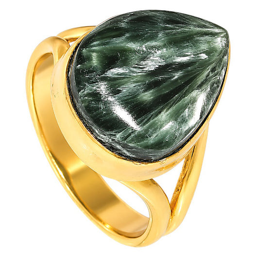 Russian Seraphinite Ring size-7 RM-1002 TR01535