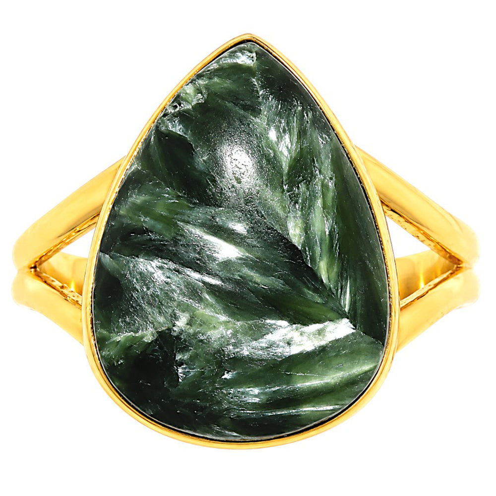 Russian Seraphinite Ring size-9 RM-1002 TR01540